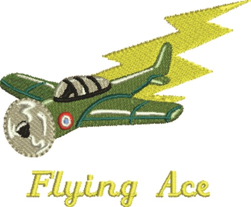 Flying Ace Machine Embroidery Design