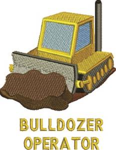 Picture of Bulldozer Operator Machine Embroidery Design