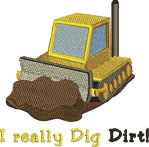 Picture of I Dig Dirt Machine Embroidery Design