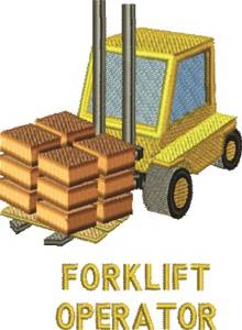 Picture of Forklift Operator Machine Embroidery Design