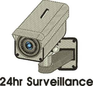 Picture of 24 Hr Surveillance Machine Embroidery Design