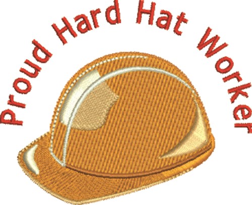 Hard Hat Worker Machine Embroidery Design