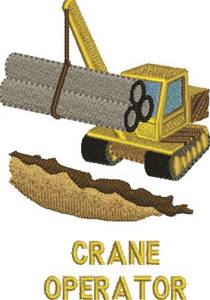 Picture of Crane Operator Machine Embroidery Design