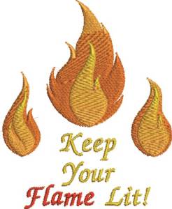 Picture of Keep Flame Lit Machine Embroidery Design