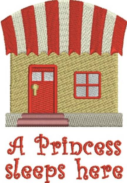 Picture of Princess Sleeps Here Machine Embroidery Design
