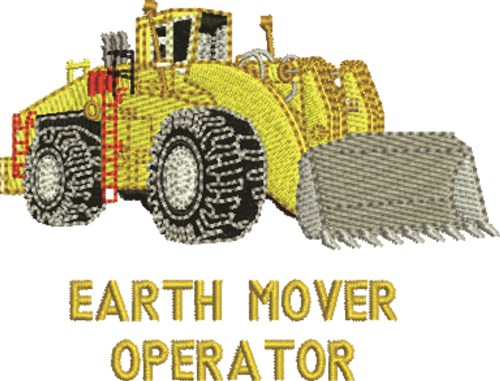 Earth Mover Machine Embroidery Design