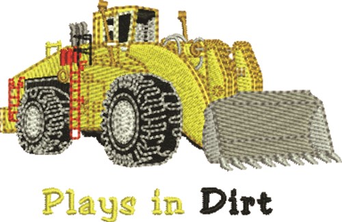 Plays In Dirt Machine Embroidery Design