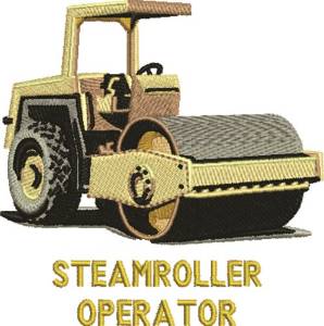 Picture of Steamroller Operator Machine Embroidery Design