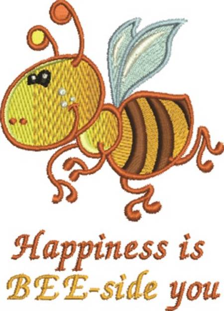 Picture of Bumblebee Happiness Machine Embroidery Design