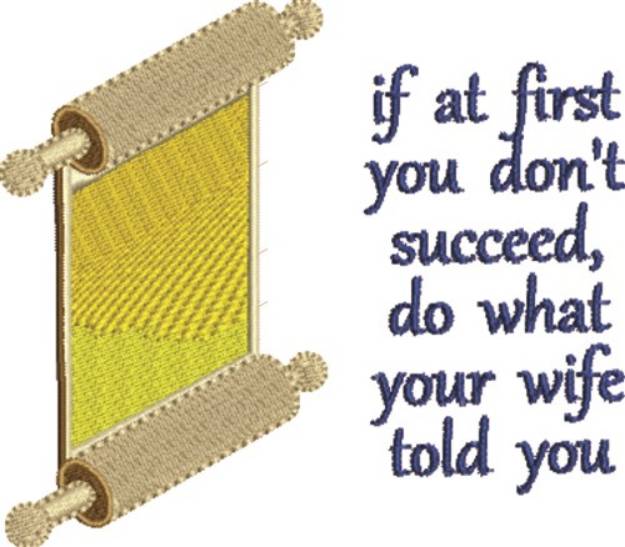 Picture of Dont Succeed Machine Embroidery Design