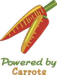 Picture of Powered by Carrots Machine Embroidery Design