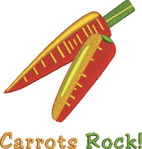 Carrots Rock Machine Embroidery Design