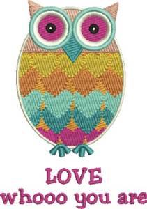 Picture of Love Whooo Machine Embroidery Design