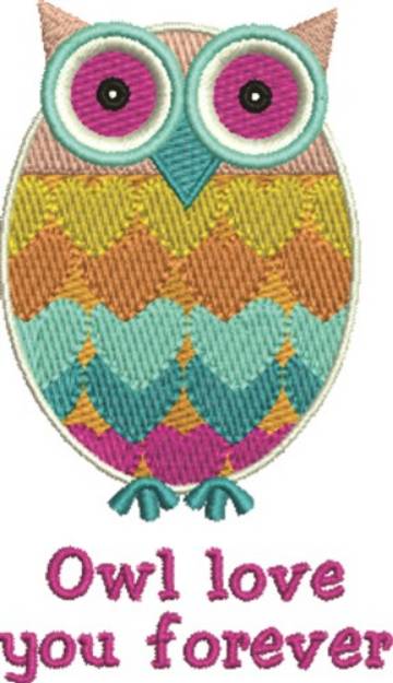 Picture of Owl Love Machine Embroidery Design