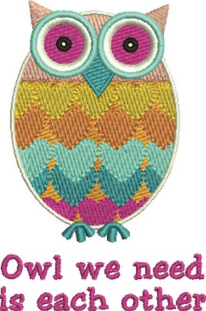 Picture of Owl We Need Machine Embroidery Design