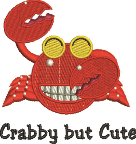 Crabby but Cute Machine Embroidery Design