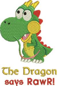 Picture of Dragon RawR Machine Embroidery Design