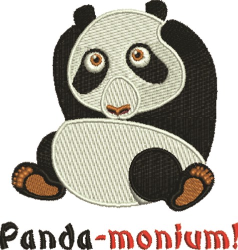 Panda -monium Machine Embroidery Design