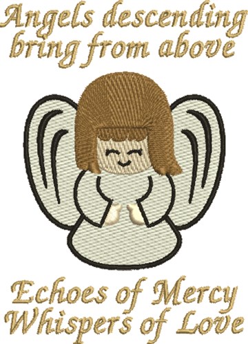 Angel Descending Machine Embroidery Design
