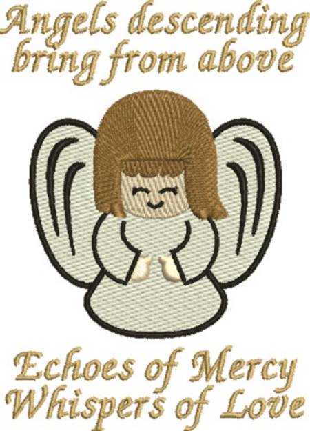 Picture of Angel Descending Machine Embroidery Design