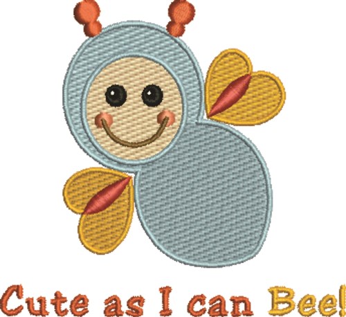 Baby Bee Cute Machine Embroidery Design