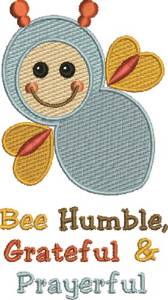 Picture of Bee Prayerful Machine Embroidery Design