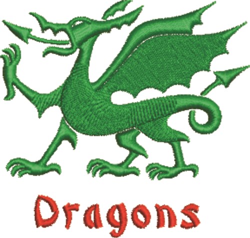 Dragon Fantasy Machine Embroidery Design