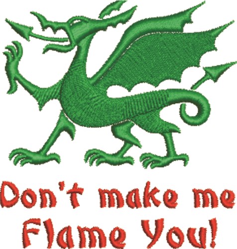 Flame You Machine Embroidery Design