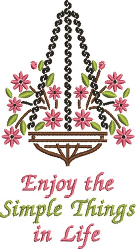 Enjoy Life Machine Embroidery Design