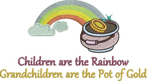 Children Rainbow Machine Embroidery Design