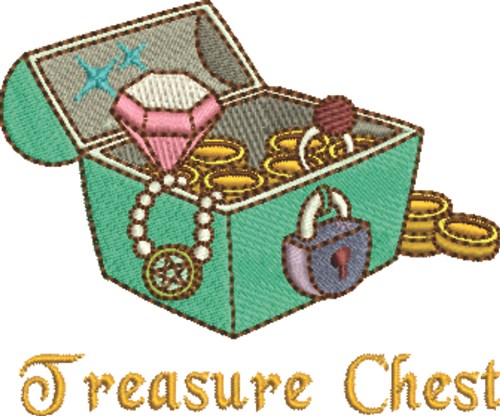 Treasurer Chest Machine Embroidery Design