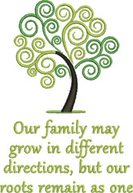 Picture of Family Roots Machine Embroidery Design