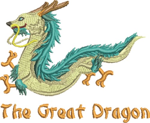 Great Dragon Machine Embroidery Design