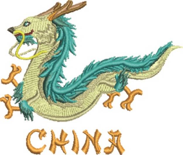 Picture of Dragon China Machine Embroidery Design