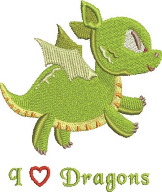 Picture of Dragon Heart Machine Embroidery Design
