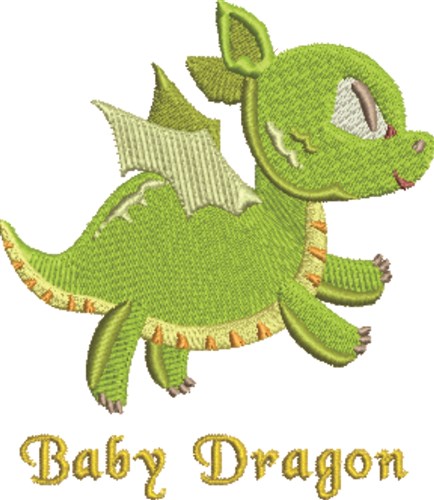 Baby Dragon Machine Embroidery Design