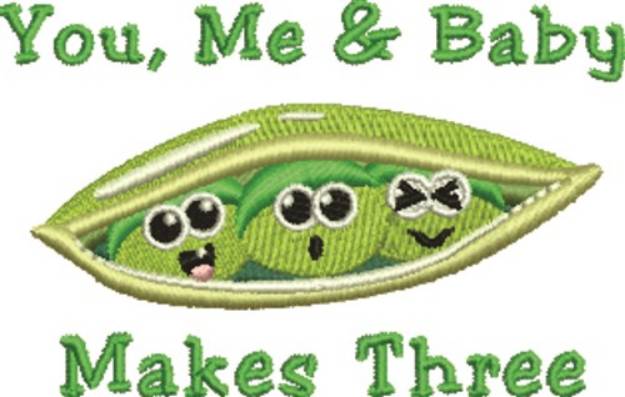 Picture of Makes Three Machine Embroidery Design