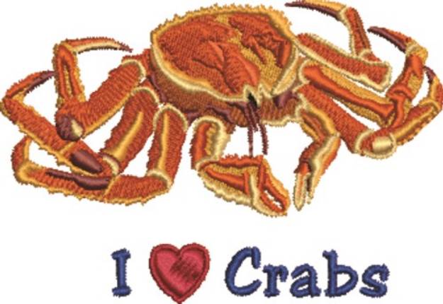 Picture of Heart Crabs Machine Embroidery Design