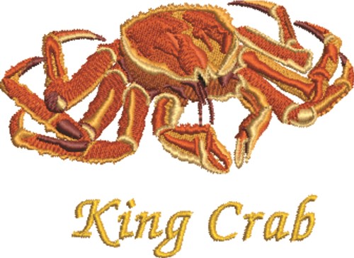 King Crab Machine Embroidery Design