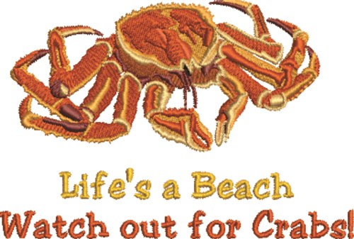 Lifes a Beach Machine Embroidery Design