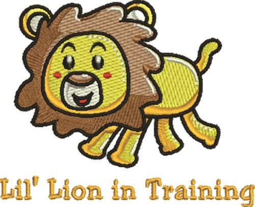 Lion in Training Machine Embroidery Design