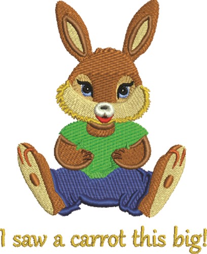 Saw A Carrot Machine Embroidery Design