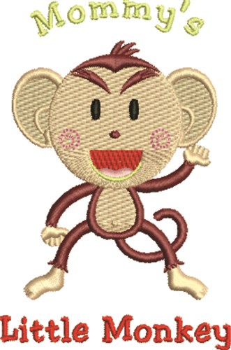 Mommys Monkey Machine Embroidery Design