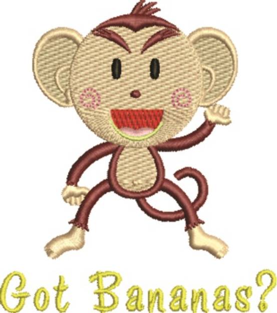 Picture of Got Bananas Machine Embroidery Design