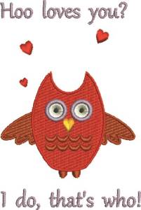 Picture of Hoo Loves You Machine Embroidery Design