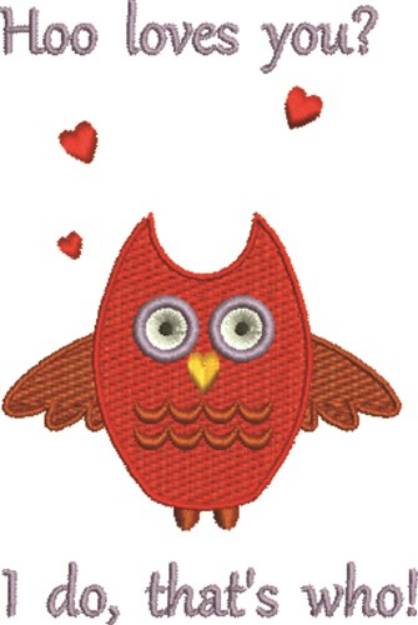 Picture of Hoo Loves You Machine Embroidery Design