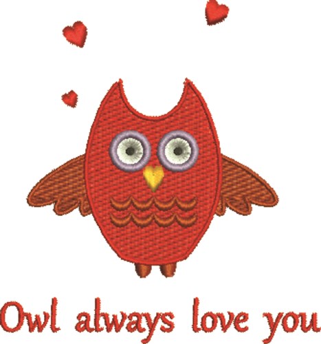 Owl Love You Machine Embroidery Design