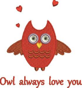 Picture of Owl Love You Machine Embroidery Design