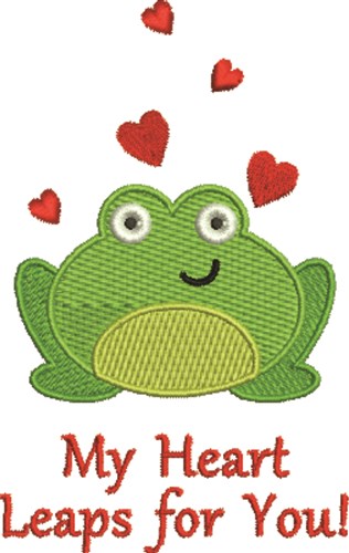 My Heart Leaps Machine Embroidery Design