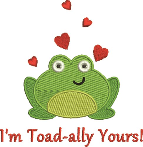 Toad-ally Yours Machine Embroidery Design